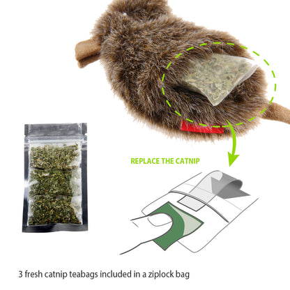 Refillable Catnip Mouse