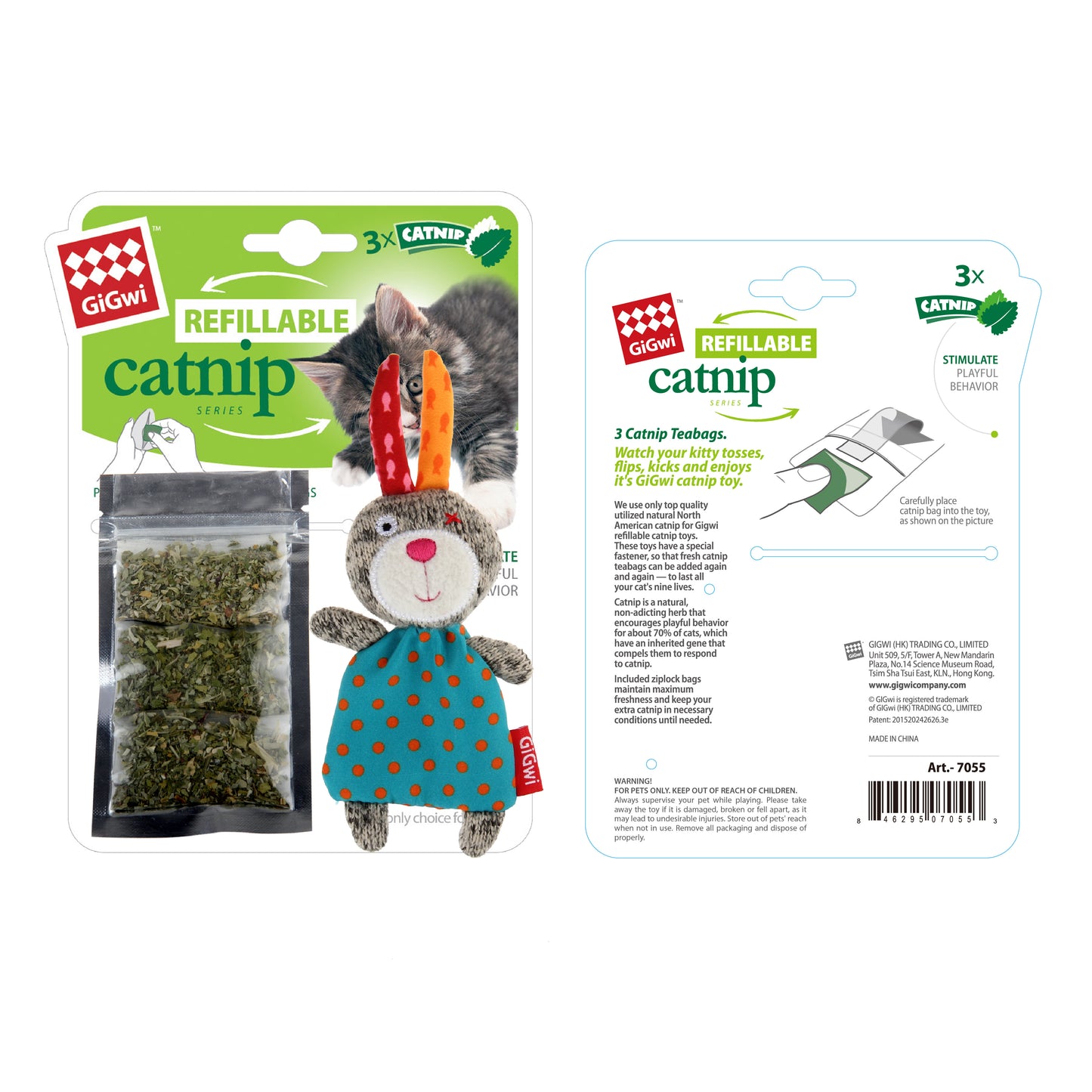 Refillable Catnip Rabbit