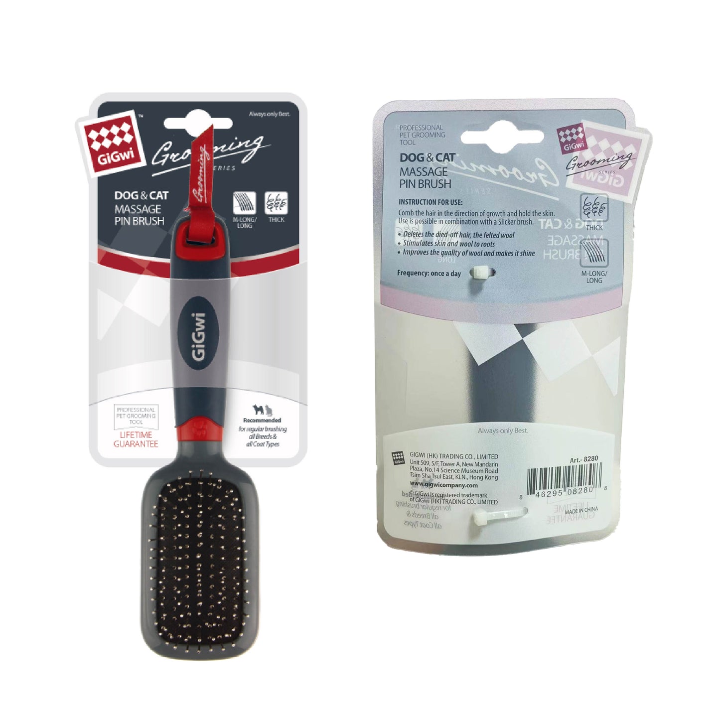 Massage Pin Brush for Dogs and Cats