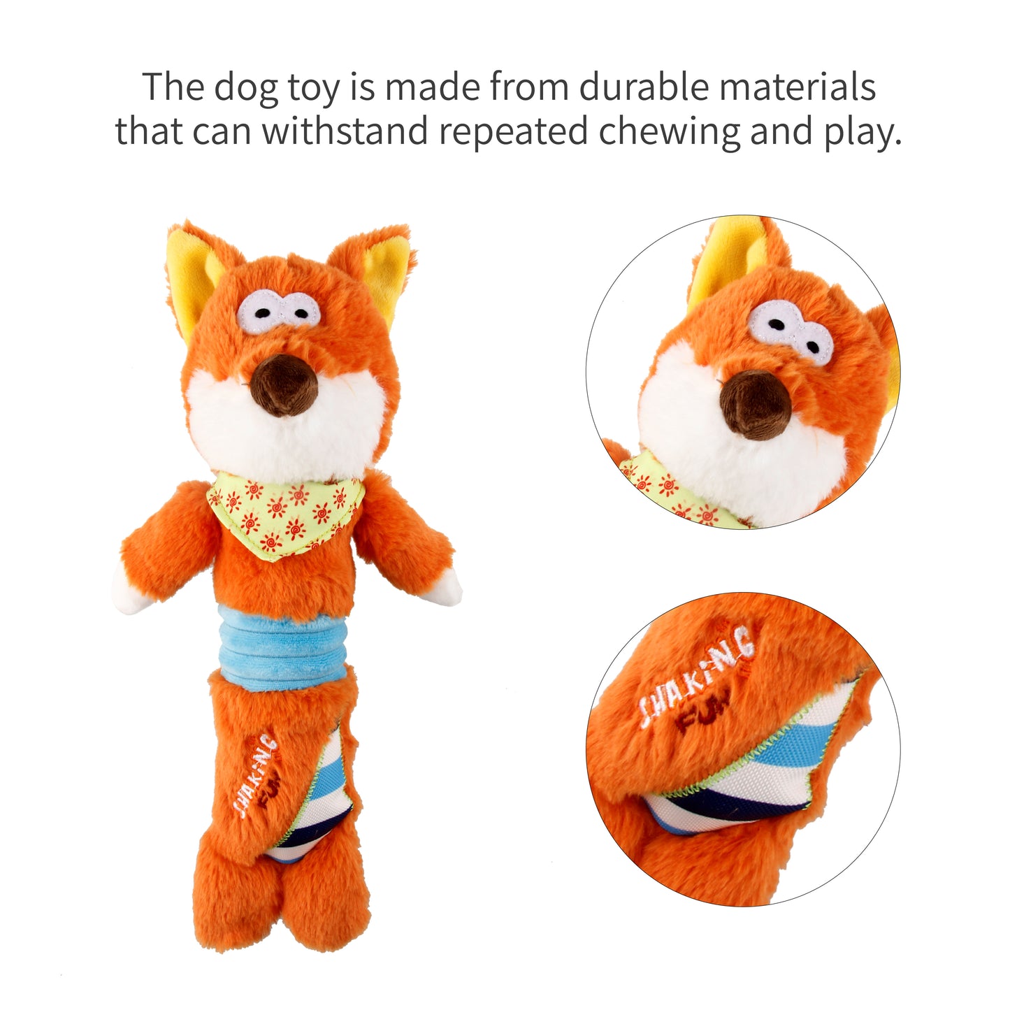 Foody Friendz-Shaking Fun Body Squeaker Fox 8461