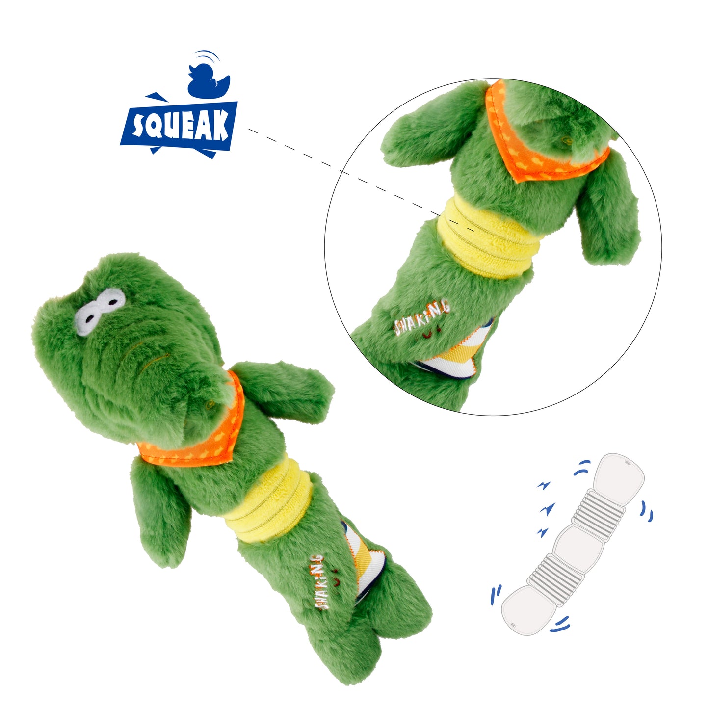 Foody Friendz-Shaking Fun  body squeaker Crocodile 8462